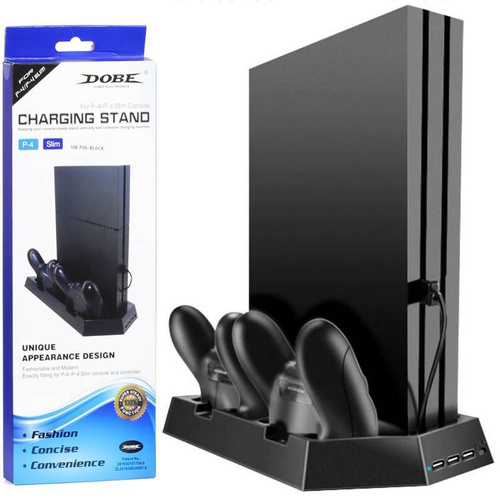 HB-P06-3in1 | Podstawka chłodząca do PS4 / Slim | Stacja dokująca z HUB 3 USB