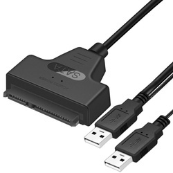 Adapter USB 2.0 - SATA z dodatkowym wtykiem do dysków SSD/HDD 2,5" | SATA08