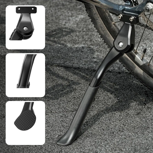 Wzmocniona podpórka rowerowa Pro+ do rowerów 24–29"  |  Stabilna stopka do e-bike, MTB i miejskich | Regulowana nóżka rowerowa | LGA-28