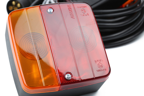 12-24V | Para lamp tylnych do przyczep, naczep, maszyn rolniczych | do wpięcia w wiązkę instalacyjną | homologacja E24 | JH101B
