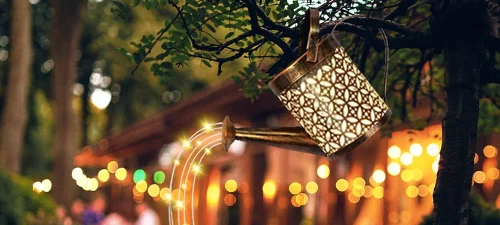 Ogrodowa lampa solarna LED Konewka | 95 cm, 600 mAh | FLD-17-W