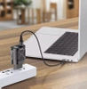 Szybka ładowarka sieciowa 65W z portami USB i PD 3.0 (USB-C) | BK-389-GAN