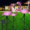 Ogrodowa lampka solarna LED Flamingi 3sz | 51cm, 600mAh | BRD-3IN1