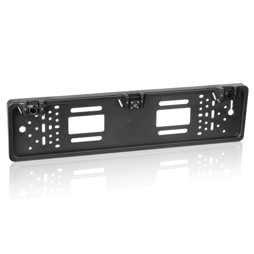 Ramka tablicy rejestracyjnej z kamerą cofania i czujnikami parkowania – 3w1 | Ramka z kamerą cofania i czujnikami – szeroki kąt, LED, wodoodporna IP67