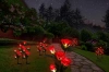 Kwiatek solarny | Ogrodowa lampa solarna LED Róże czerwone | 74 cm, 600 mAh | FLD-35-RED