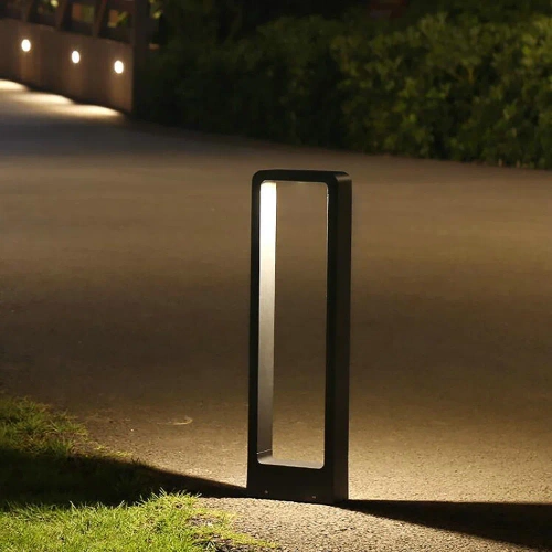 Nowoczesna lampa ogrodowa stojąca, słupek LED | Aluminium 60cm, IP54, 10W=1200lm | LLM-60CM