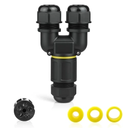 Hermetyczna mufa kablowa IP68 |  Wodoodporne złącze U 5-pin 450V 32A do kabli 4–14 mm  | M685-UA