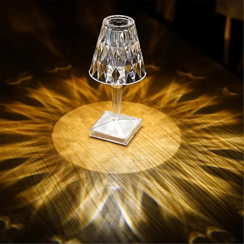 Kryształowa lampka nocna | Dotykowa lampka stołowa | Nowoczesna lampka LED | DTL-C03-WYN