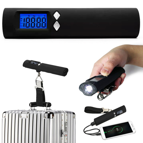 Elektroniczna waga bagażowa | powerbank 2600mAh, latarka | do 50kg ±10g | OCS-29