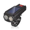 Solarna lampka rowerowa z klaksonem 130 dB | Oświetlenie LED 400 lm | Wodoodporna lampka rowerowa |  QX-LY-17-2 