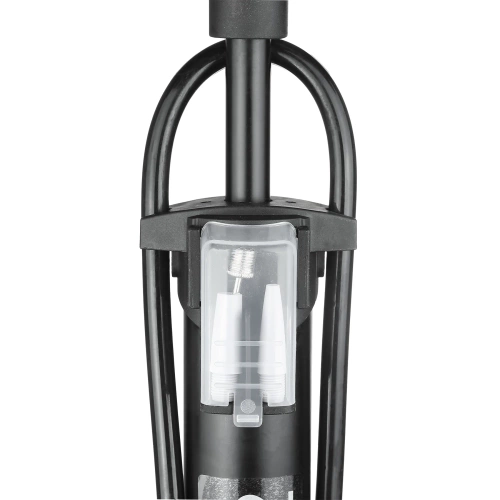 Pompka rowerowa z manometrem Presta Schrader Dunlop 160 PSI | Pompka podłogowa z manometrem i adapterami do opon i piłek | Uniwersalna pompka rowerowa z manometrem 11 bar |  ZY-6138C