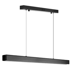 Nowoczesna prostokątna lampa wisząca | sterowanie pilotem | LED | czarna | SX41-80CM-32W-BK