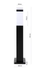 Lampa ogrodowa stojąca, słupek kwadratowy na żarówkę E27 | Zasilanie 230V, stal nierdzewna | Czarny mat, 65cm | LLF-65CM