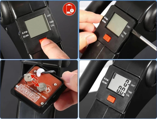 Mini rowerek treningowy z regulacją oporu i licznikiem LCD | Składany rowerek rechabilitacyjny do ćwiczenia rąk i nóg | Rotor |  DH-301