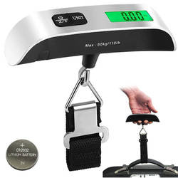 Elektroniczna waga bagażowa | termometr | do 50kg ±10g | OCS-13