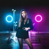 Zestaw lampa LED RGB 26 cm ze statywem 210 cm i pilotem | Lampa pierścieniowa do makijażu i nagrań wideo | SENY-RGB-26CM