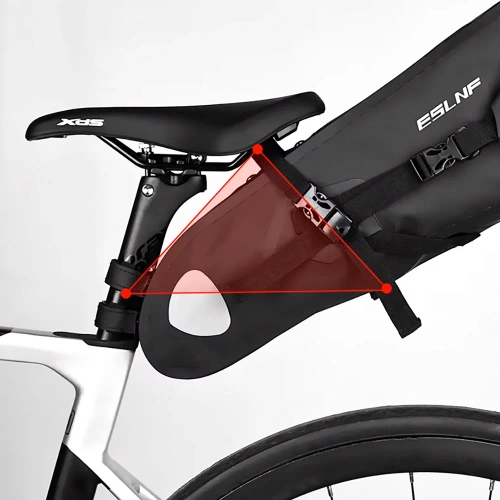 Wodoodporna torba rowerowa 10L | Sakwa bikepackingowa z odblaskami | Torba rowerowa pod siodełko |  BCB-004