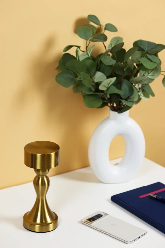 Lampa stołowa z wbudowanym akumulatorem | Lampa nocna z trzema barwami świecenia | Nastrojowa lampka do hotelu, restauracji | HJA10-A-GOLD