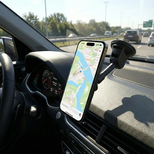 Samochodowy uchwyt magnetyczny do telefonu | przyssawka na szybę przednią | PSI-M023