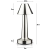 Dotykowa lampka nocna z regulowaną barwą światła | Lampka USB | HJA12-SILVER| Bezprzewodowa lampka stołowa