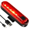 Tylna lampka rowerowa LED | 5 diod, 4 tryby świecenia, 50lm, wbudowany akumulator | BL056