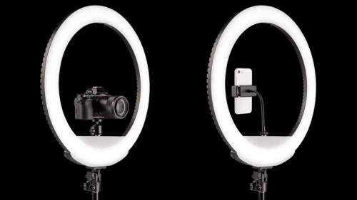 Mocna lampa pierścieniowa 300W RL-480 ze statywem 210cm | 3 odcienie bieli | SENY | RL-480 2w1