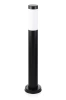 Lampa ogrodowa stojąca, słupek okrągły na żarówkę E27 | Zasilanie 230V, stal nierdzewna | Czarny mat, 65cm | LLR-65CM
