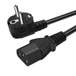 Kabel sieciowy 220-250V 2A | pobór prądu max 500W | PE-1.5-1.5M-Black