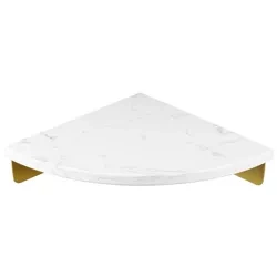 Narożna półka łazienkowa | Marmurowa półka na kosmetyki | TBD-211-WHITE-MRBL