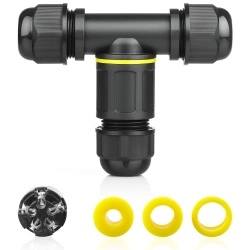 Hermetyczna mufa kablowa IP68  | Wodoodporne złącze T 5-pin 450V 32A do kabli 4–14 mm | M685-T1