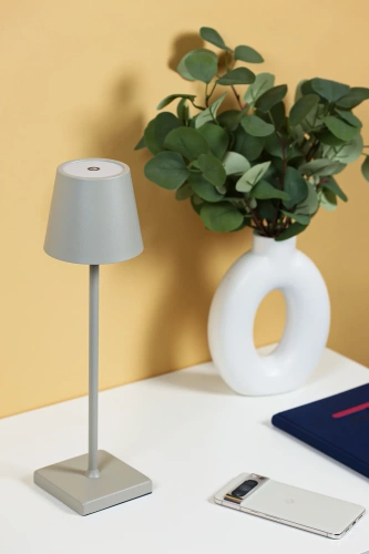 Lampka stołowa z wbudowanym akumulatorem | Dotykowa lampka nocna | HJA28-GREY-1