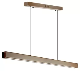 Nowoczesna prostokątna lampa wisząca | sterowanie pilotem | LED | brązowa | SX41-80CM-32W-BR