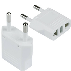 Adapter sieciowy USA CN - EU PL | biały | LZ-T-10