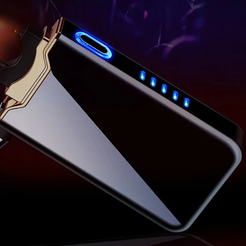 Nowoczesna zapalniczka plazmowa | Elektryczna zapalniczka ładowana przez USB | JL-818-BLACK