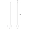 Nowoczesny kinkiet LED | 60cm 10W | Czarna, obrotowa lampa ścienna z regulacją | Lampa LED o barwie 4000K | YG-W002