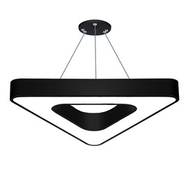 Lampa sufitowa wisząca LED 50W | trójkątna | aluminium | CCD niemrugająca | Φ80x6 | LPL-006