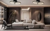Nowoczesna lampa sufitowa | Plafon | LED | Czarna | RLC-C28W-B