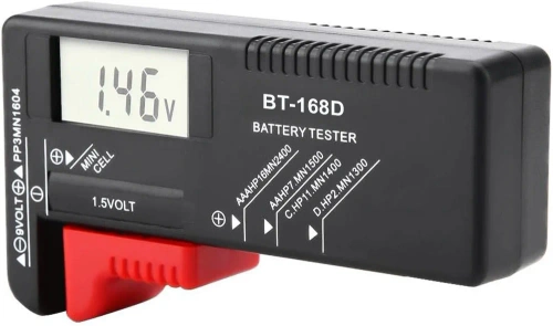 Cyfrowy woltomierz | Uniwersalny tester baterii i akumulatorków | | BT-168D-BLACK |Tester baterii