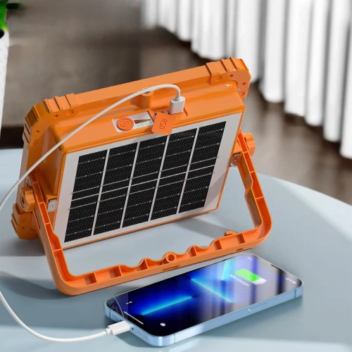 Lampa robocza solarna | Funkcja powerbanku | LED | TGD-30W-YELLOW