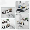 Czarna pólka pod prysznic 60cm | Półka wisząca | BDS-L60CM-B| Metalowa półka łazienkowa