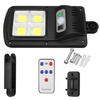 Ogrodowa lampa solarna LED z czujnikiem ruchu i zmierzchu IP65 | 48 diod LED COB | Pilot IR | LD-S4