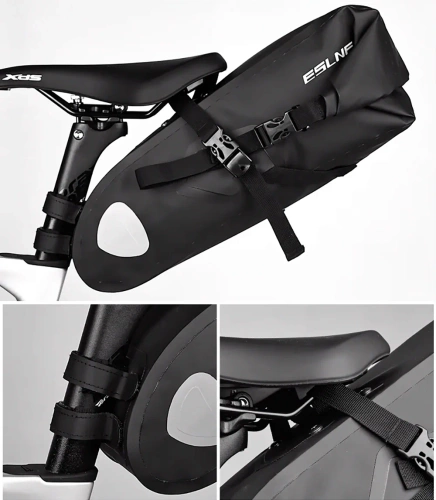 Wodoodporna torba rowerowa 10L | Sakwa bikepackingowa z odblaskami | Torba rowerowa pod siodełko |  BCB-004