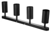Czteropunktowa lampa sufitowa, reflektor ruchomy 4x GU10 czarny | MS-GU10-4