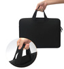 Torba z neoprenu, pokrowiec na laptopa 15,6" | rączki, dwie boczne kieszenie | czarna | BR04