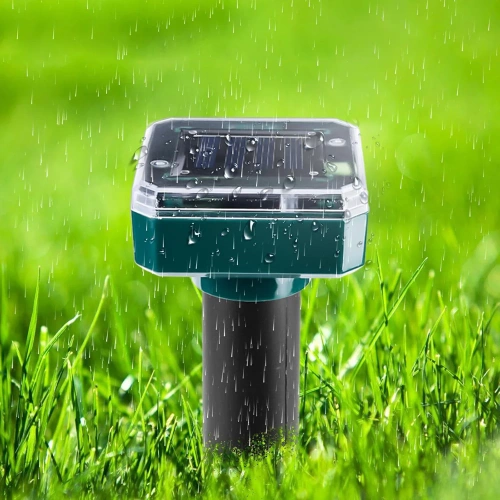 Odstraszacz zwierząt wbijany | Zasilanie solarne | 2 Szt. | YSJ-1265-BLACK