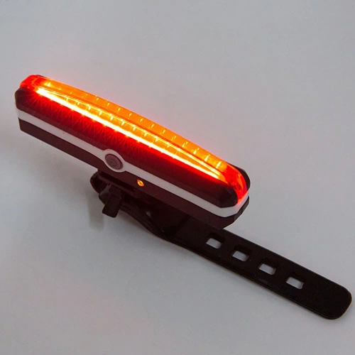 Mocna lampka rowerowa tylna COB 100lm  | Oświetlenie rowerowe z wbudowanym akumulatorem- ładowane USB | Lekka lampka rowerowa 40g | BK-L2266