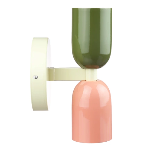 Dwukolorowa lampa ścienna LED | designerski kinkiet do salonu lub sypialni | YG-W008-G+P