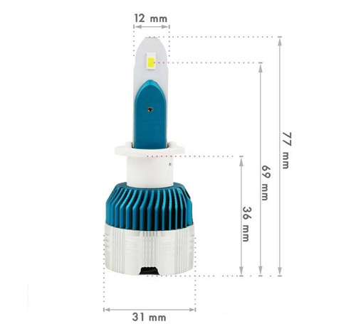 Zestaw żarówek LED H1 Mi2 FLIP CSP 56W