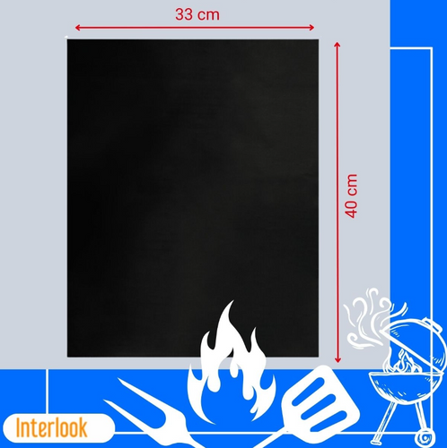 Mata teflonowa na grill | Ruszt wielorazowy | Tacka na grill | BTF-430-B-5x