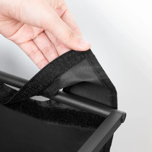 Kosz na pranie z półką | Trzykomorowy kosz na pranie | Kosz na pranie z kółkami | MZ-B30-BLACK